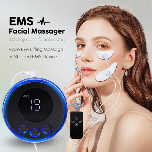 EMS Facial Massager Face Lift Device Care Slimming Tool Current Muscle Stimulator Neck Eye Facial Skin Tightening Anti-Aging