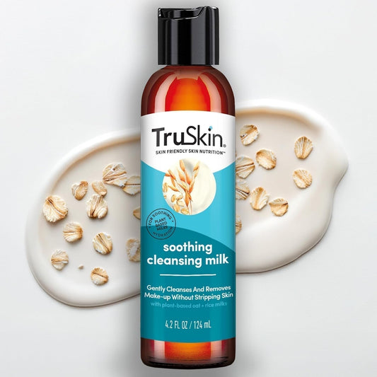 Soothing Cleansing Milk for Face – Gentle Facial Cleanser for Sensitive Skin with Plant-Based Rice & Oat Milk plus Hyaluronic Acid - Gently Removes Make-Up without Stripping Skin, 4.2 Fl Oz