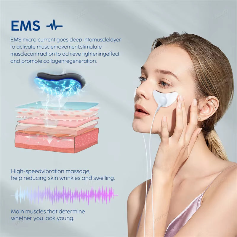 EMS Facial Massager Face Lift Device Care Slimming Tool Current Muscle Stimulator Neck Eye Facial Skin Tightening Anti-Aging
