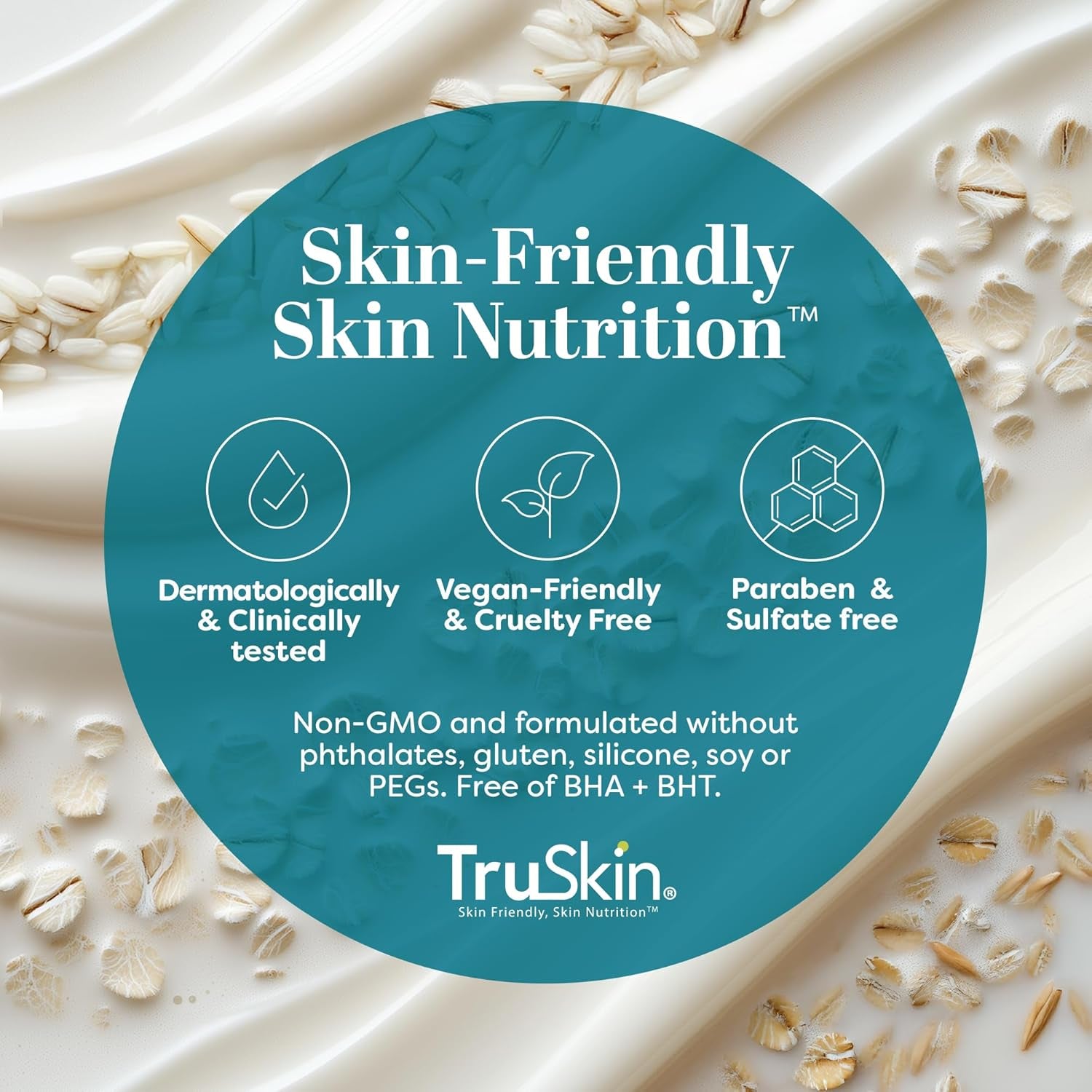 Soothing Cleansing Milk for Face – Gentle Facial Cleanser for Sensitive Skin with Plant-Based Rice & Oat Milk plus Hyaluronic Acid - Gently Removes Make-Up without Stripping Skin, 4.2 Fl Oz